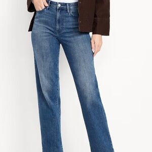 Old Navy Women's High Rise Straight Leg Blue Jeans